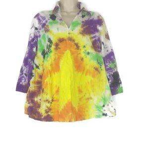 Baby & Me Tie Dye Tie Waist Maternity Top